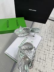 Kitlife Bottega Veneta Blink High-heeled Mules in Silver - 3