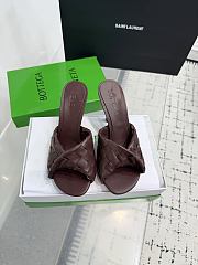 Kitlife Bottega Veneta Blink High-heeled Mules in Burgundy   - 1