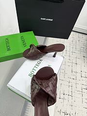 Kitlife Bottega Veneta Blink High-heeled Mules in Burgundy   - 2