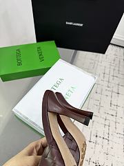 Kitlife Bottega Veneta Blink High-heeled Mules in Burgundy   - 3