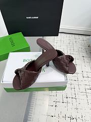 Kitlife Bottega Veneta Blink High-heeled Mules in Burgundy   - 5