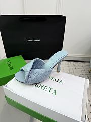 Kitlife Bottega Veneta Blink High-heeled Mules in Blue - 2