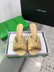 Kitlife Bottega Veneta Blink High-heeled Mules in Beige - 1