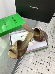 Kitlife Bottega Veneta Blink High-heeled Mules in Olive Brown - 6