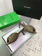 Kitlife Bottega Veneta Blink High-heeled Mules in Olive Brown - 4