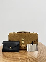 Kitlife Saint Laurent Lou Lou Bag Brown Suede 801437 24x14x7cm - 1