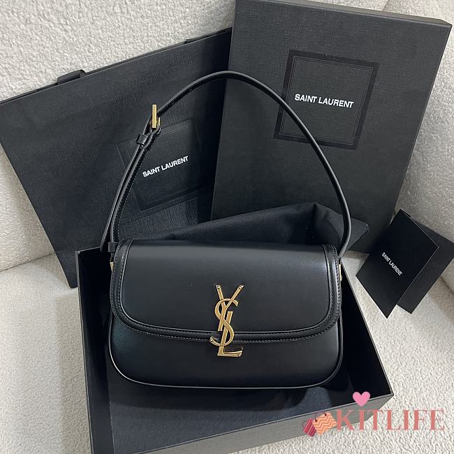 Kitlife Saint Laurent Solferino Medium in Black Box Bag 832330 24.5x15x8.5cm - 1