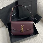 Kitlife Saint Laurent Solferino Medium in Burgundy Box Bag 832330 24.5x15x8.5cm - 1