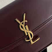 Kitlife Saint Laurent Solferino Medium in Burgundy Box Bag 832330 24.5x15x8.5cm - 5