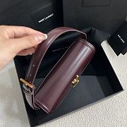 Kitlife Saint Laurent Solferino Medium in Burgundy Box Bag 832330 24.5x15x8.5cm - 3