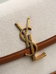 Kitlife Saint Laurent Solferino Medium in Beige Canvas & Leather Box Bag 832330 24.5x15x8.5cm  - 4