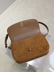Kitlife Saint Laurent Solferino Medium in Brown Suede Box Bag 832330 24.5x15x8.5cm - 2