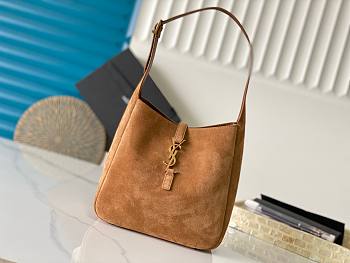 Kitlife Saint Laurent Le 5 À 7 Supple Small In Brown Suede 713938 23x22x8.5cm