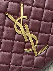 Kitlife Saint Laurent Icare Medium In Burgundy Quilted Nappa Bag 858191 31/46x28x15/5cm  - 5