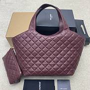 Kitlife Saint Laurent Icare Medium In Burgundy Quilted Nappa Bag 858191 31/46x28x15/5cm  - 4