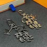 Kitlife Louis Vuitton Monogram World Tour Keychain in Gold / Silver - 4