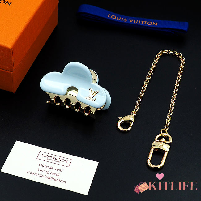 Kitlife Louis Vuitton Blue Metal Hair Clip - 1