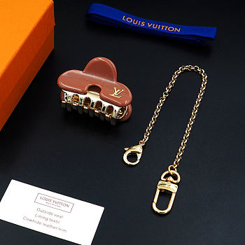 Kitlife Louis Vuitton Dark Brown Metal Hair Clip