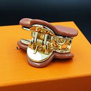 Kitlife Louis Vuitton Dark Brown Metal Hair Clip - 3