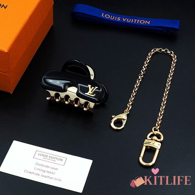 Kitlife Louis Vuitton Black Metal Hair Clip  - 1