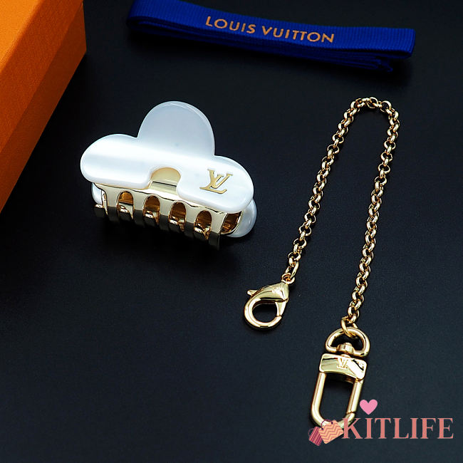 Kitlife Louis Vuitton White Metal Hair Clip - 1