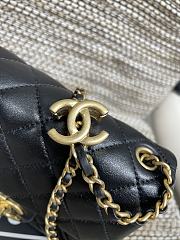 Kitlife Chanel 25B Double Logo Square Bag Black 18x13.5x7cm - 6