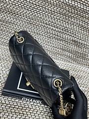 Kitlife Chanel 25B Double Logo Square Bag Black 18x13.5x7cm - 5
