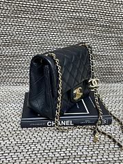 Kitlife Chanel 25B Double Logo Square Bag Black 18x13.5x7cm - 3