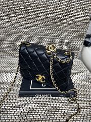 Kitlife Chanel 25B Double Logo Square Bag Black 18x13.5x7cm - 2