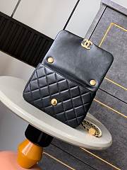 Kitlife Chanel 25 Camellia Pearl Square Bag Black 15x22x5.5cm - 4