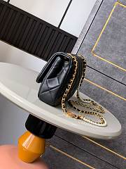 Kitlife Chanel 25 Camellia Pearl Square Bag Black 15x22x5.5cm - 3