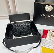 Kitlife Chanel So Black Square Classic Black Quilted Lambskin Mini Bag 18x14x7cm - 5