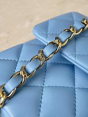 Kitlife Chanel 23 Blue CF Bag With Light Gold Hardware 14.5x23x6cm  - 4