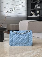 Kitlife Chanel 23 Blue CF Bag With Silver Hardware 14.5x23x6cm  - 5