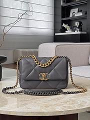 Kitlife Chanel 19 Medium Flap Bag Grey AS1160 26x9x16cm - 1
