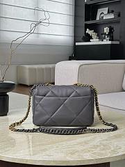 Kitlife Chanel 19 Medium Flap Bag Grey AS1160 26x9x16cm - 5