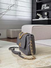 Kitlife Chanel 19 Medium Flap Bag Grey AS1160 26x9x16cm - 3
