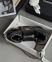 Kitlife Chanel Mini Bow Bag Black Shiny Lambskin & Gold Plated Metal AS5849 18x26x5cm - 4