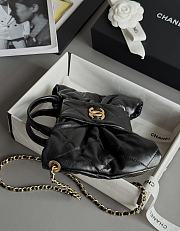 Kitlife Chanel Mini Bow Bag Black Shiny Lambskin & Gold Plated Metal AS5849 18x26x5cm - 5