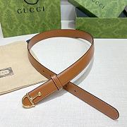 Kitlife Gucci Copper Half-head Hardware Buckle Belt Brown 2.5cm - 6