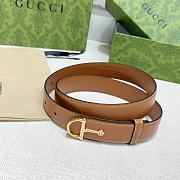 Kitlife Gucci Copper Half-head Hardware Buckle Belt Brown 2.5cm - 5
