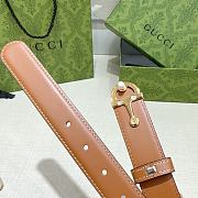 Kitlife Gucci Copper Half-head Hardware Buckle Belt Brown 2.5cm - 2