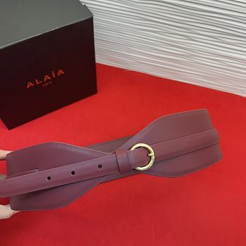 Kitlife Alaia Waist Belt In Burgundy 7cm