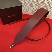 Kitlife Alaia Waist Belt In Burgundy 7cm - 5