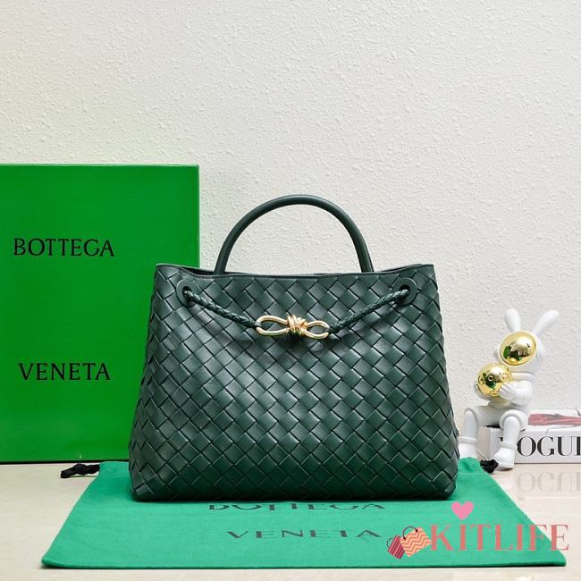 Kitlife Bottega Veneta Andiamo Bag Dark Green 743572 32x24x12cm - 1