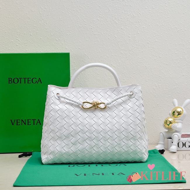 Kitlife Bottega Veneta Andiamo Bag White 743572 32x24x12cm - 1
