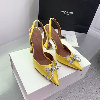 Kitlife Amina Muaddi Rosie 95mm Crystal-embellished High-heeled Pumps in Yellow 