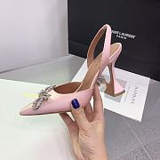 Kitlife Amina Muaddi Rosie 95mm Crystal-embellished High-heeled Pumps in Light Pink - 5