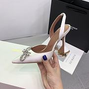 Kitlife Amina Muaddi Rosie 95mm Crystal-embellished High-heeled Pumps in White - 4