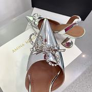 Kitlife Amina Muaddi Rosie 95mm Crystal-embellished High-heeled Pumps in Silver - 2